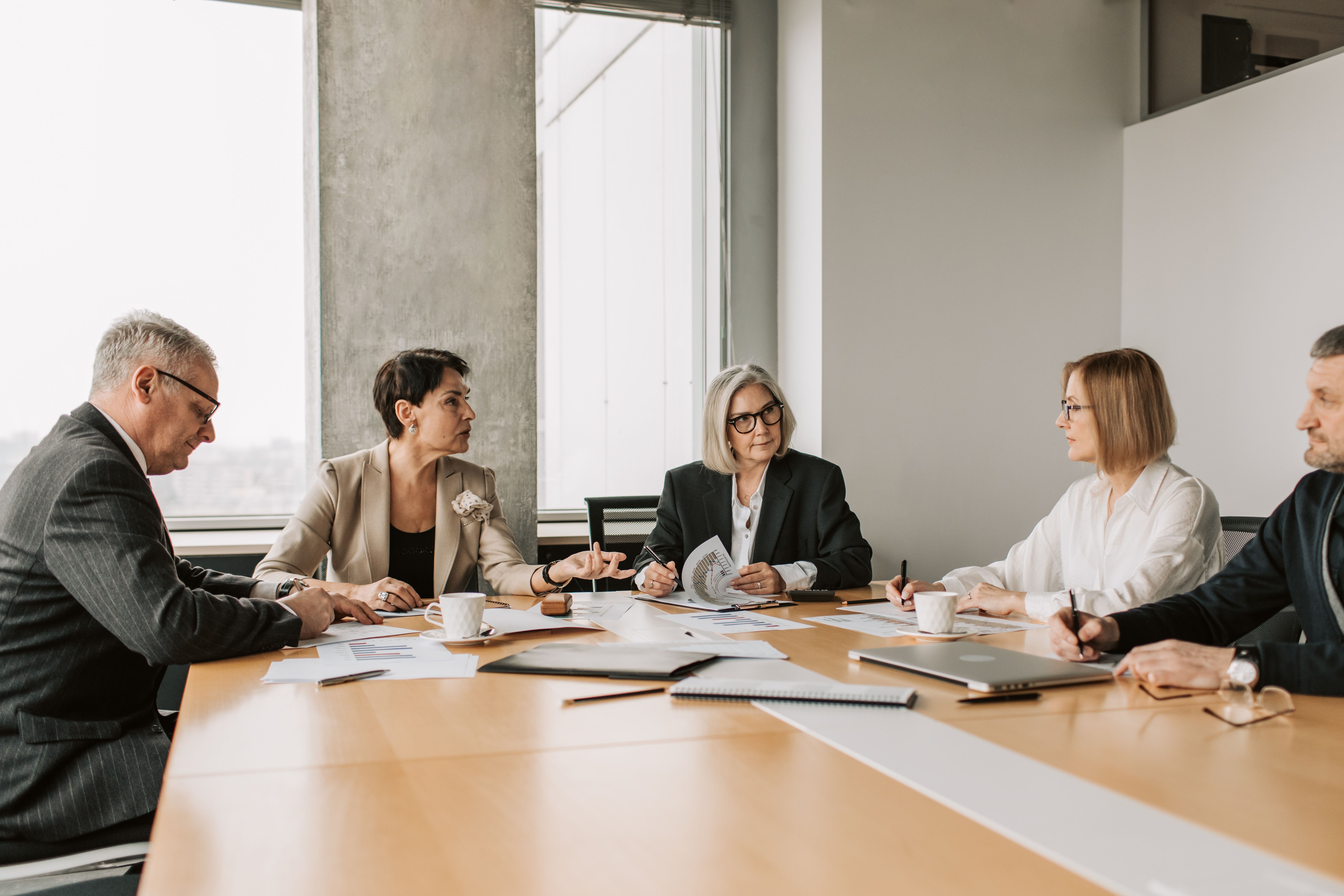 Business owners in a meeting
